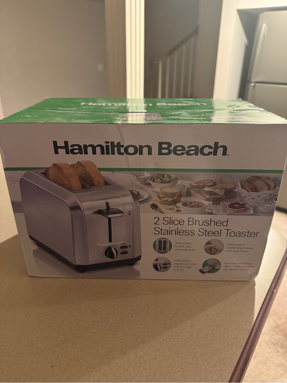 Hamilton Beach Brushed Stainless Steel 2-Slice Toaster - Silver NWT